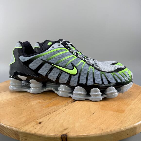 Nike Shox TL Mens Size 15 Shoes Wolf Grey Lime Blast Black AV3595-005 NEW - Picture 1 of 8